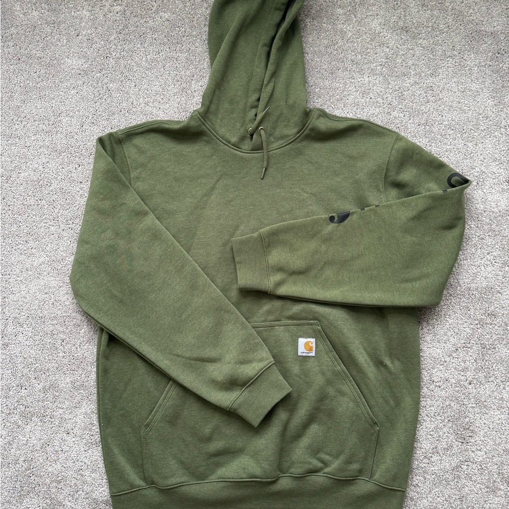 Carhartt Green Sweatshirt Comfortable Cotton Blend